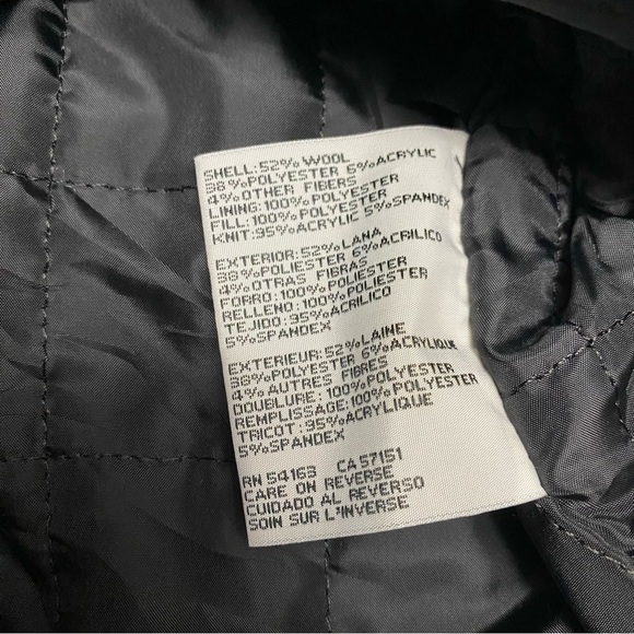 Kenneth Cole Men's Herringbone Field Jacket Coat Wool blend - Black and Gray XL - Picture 10 of 12